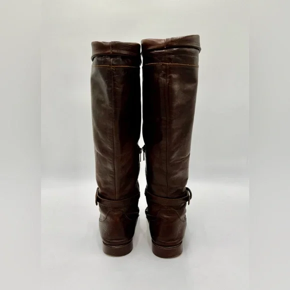 Frye tall dark brown leather riding boots - Picture 4 of 9